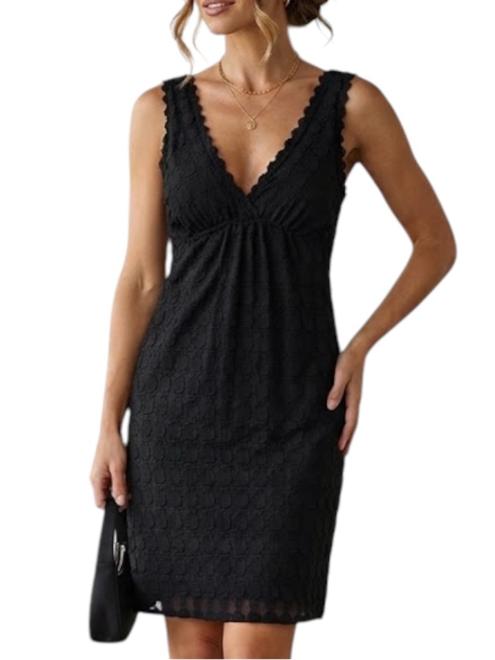 MAX STUDIO Ruffle 3D Floral Cocktail Dress Black Mini S